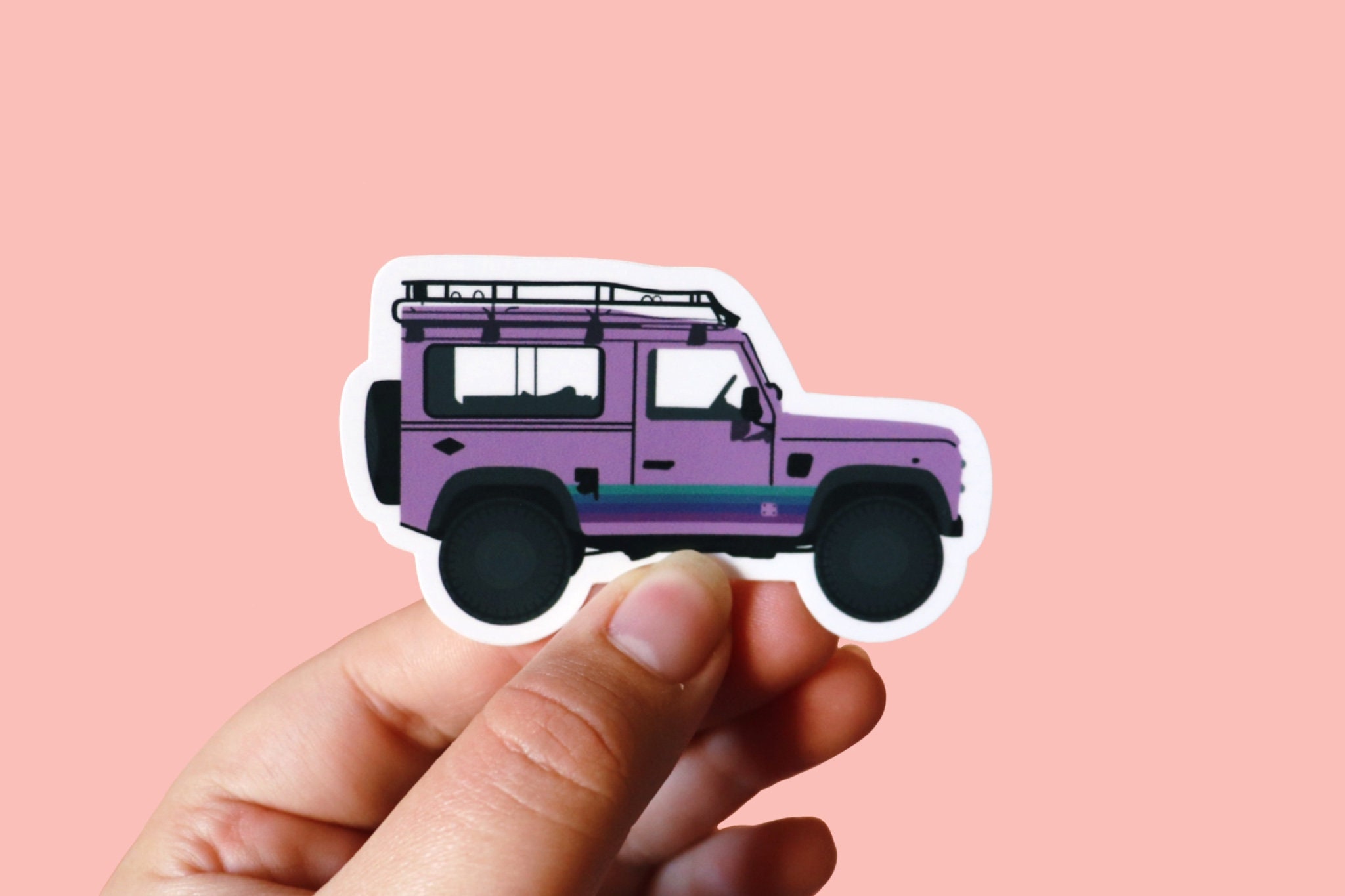 Purple jeep sticker // vinyl matte sticker waterproof Etsy