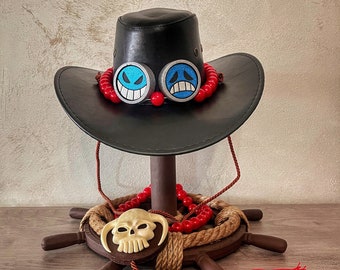 One Piece Portgas D. Ace Hat - Strong World and Necklace (HandMade) Limited Series