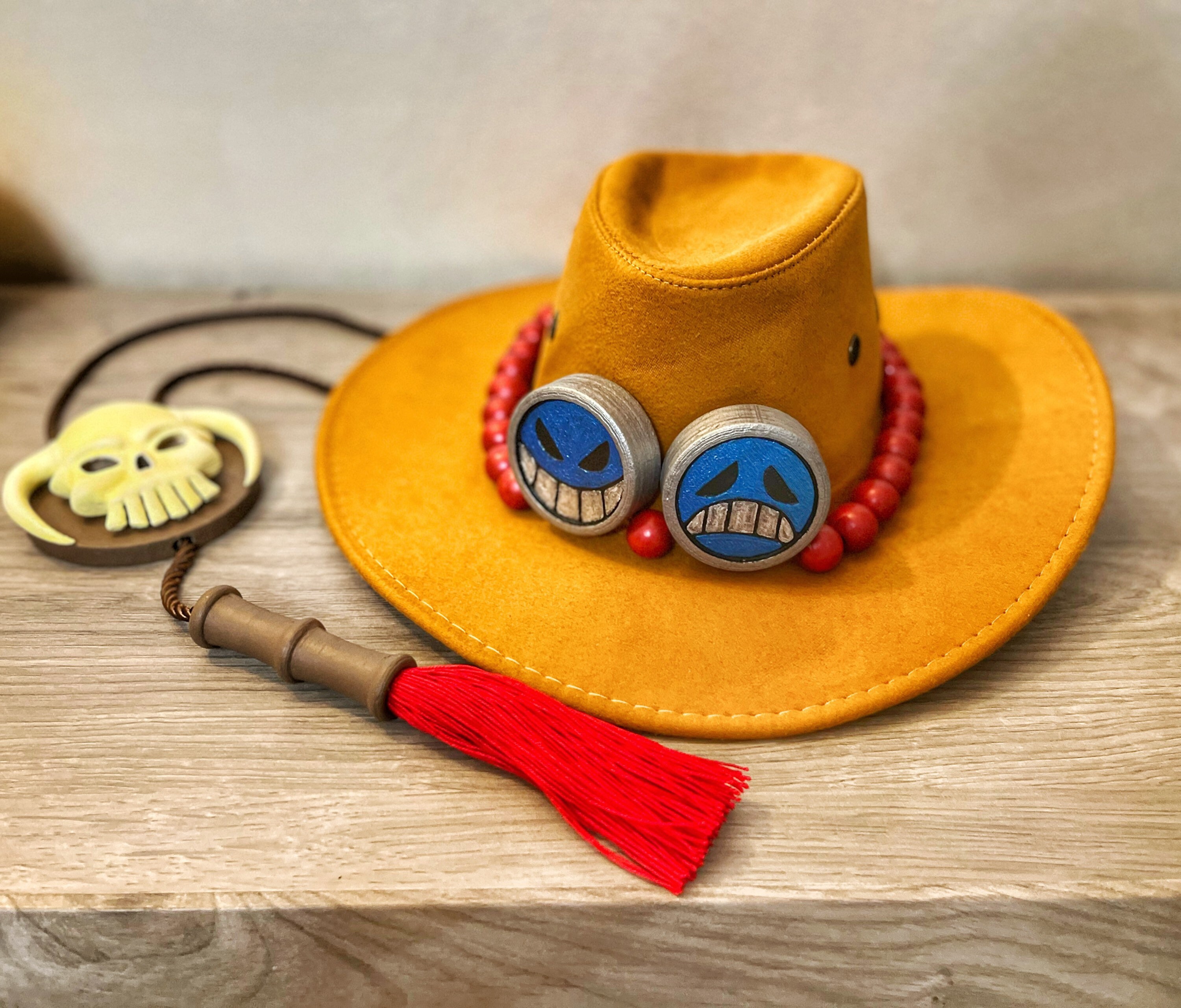 One Piece Hat Portgas D. Ace Custom 