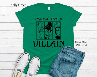 Chillin come una camicia di Halloween malvagio , camicia di Halloween Disney , donne Halloween Notti Dio, Maglietta UNISEX