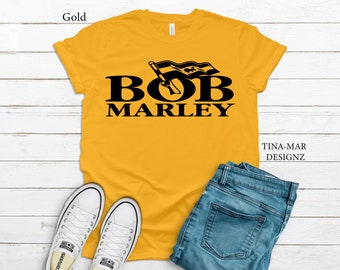 Bob Marley Shirt\\Bob Marley Music Shirt\\Rastafarian Flag shirt\\Unisex Shirt