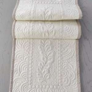 Quilted table runner handmade Holiday table runner Floral table runner