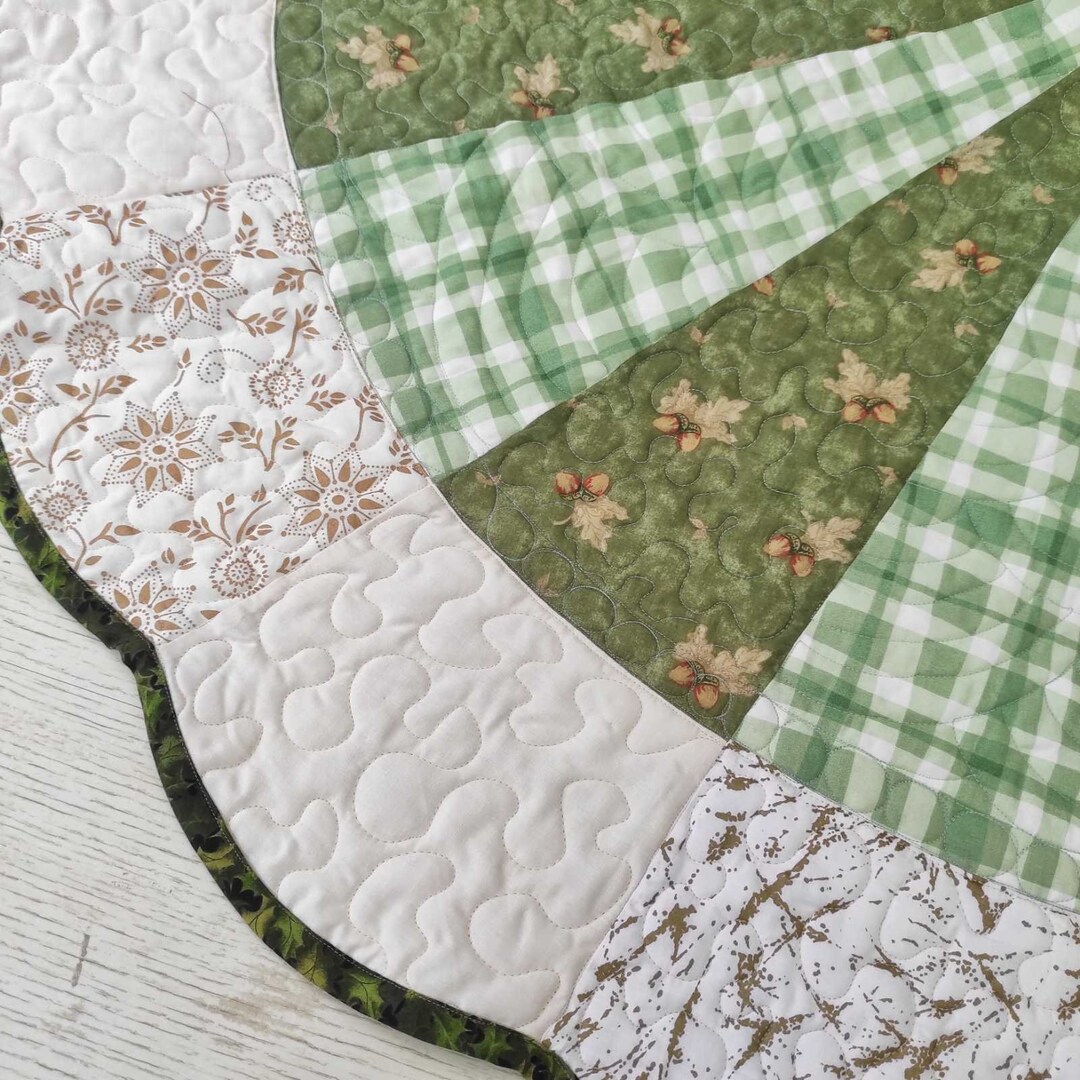 Lime Green Christmas Tree Skirt 