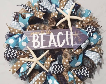 Beach House Wreath: Nautical Summer Decor with Starfish