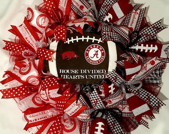 Pick Your Team Deco Mesh Football Wreath