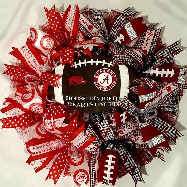 Pick Your Team Deco Mesh Football Wreath