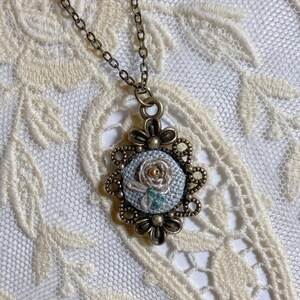Floral Embroidered Mini Pendant #121