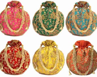 100 Pcs Free Shipping Potli Bag For Wedding, Potli Bags Wedding Favour, Potli Bags For Retung Gift, Potli Bag Pouch, Potluck, Mehndi Decor