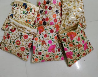 Beautiful New Potli Bag, Indian Embroidered Potli Bag, Wedding Gift, Return Gift For Guests, Bridal Bag, Mehndi Gift, Kitty Party Gift,