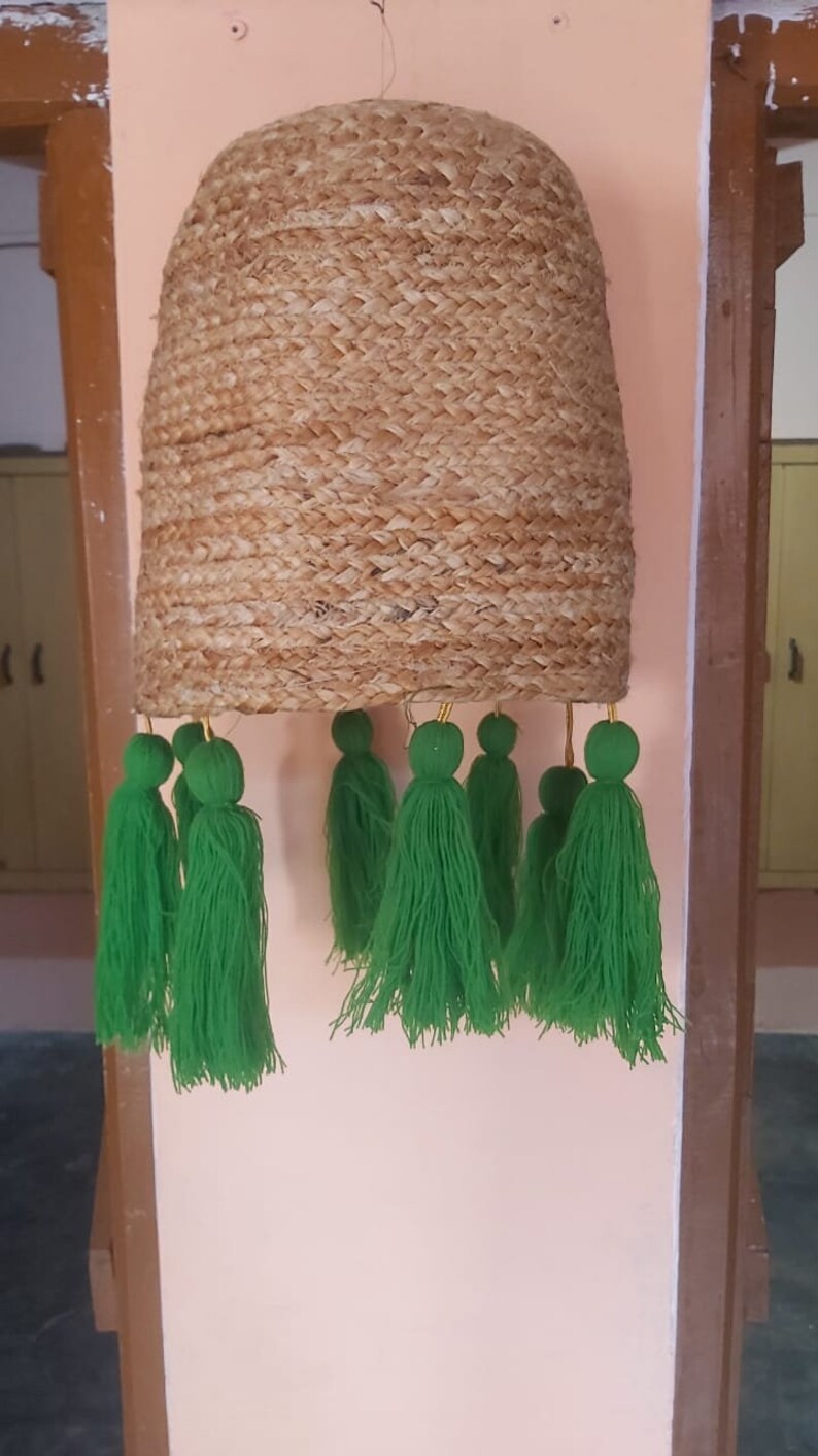 Lot of 10 Pcs Jute Basket With Pom Pom Tassels Free Shipping Etsy