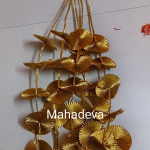 BIG FLOWER Indian Mehndi Decoration String Gota Flower String Mandap Decor Stage Decorative Item Party Backdrop Wedding Hanging Decoration