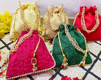 100 Pcs Free Shipping Potli Bag For Wedding, Potli Bags Wedding Favour, Potli Bags For Retung Gift, Potli Bag Pouch, Potluck, Mehndi Decor