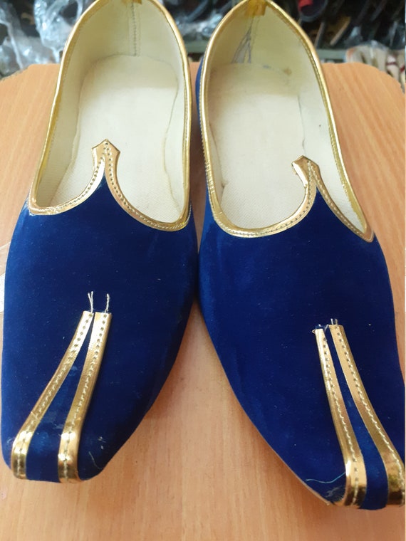 Blue sherwani matching shoes sales