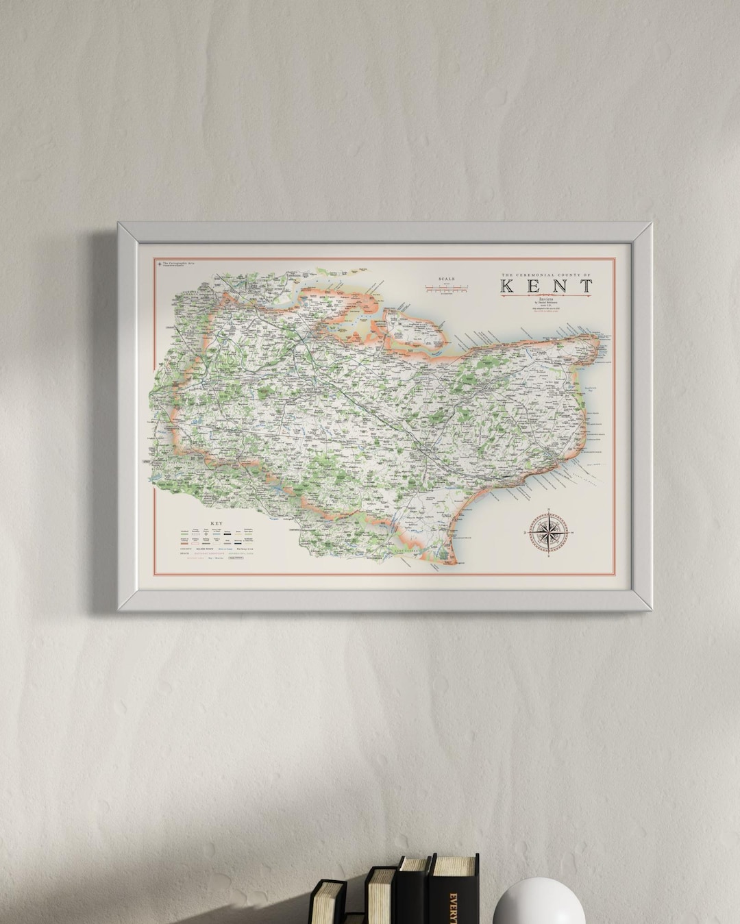 Vintage Style Kent Map Giclee Print: Framed Wall Art - Etsy UK