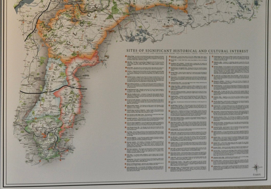 Cotswolds AONB Map Etsy UK