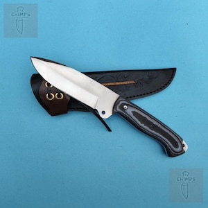 Handmade Steel Knife Hunting Knife With Beautiful Leather Sheath Groomsmen Gifts Anniversary Gifts Birthday Gift Easter Gifts For Him / Her