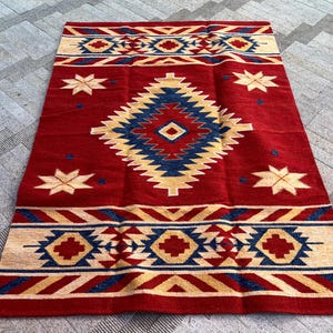 Negma - Beautiful Handmade Egyptian Kilim Rug / Handwoven Kiliim Carpet / Tapestry / Runner