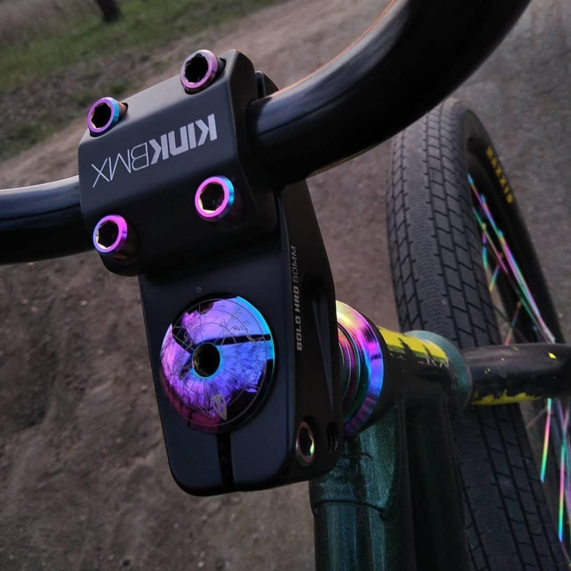 oil slick mountain bike parts