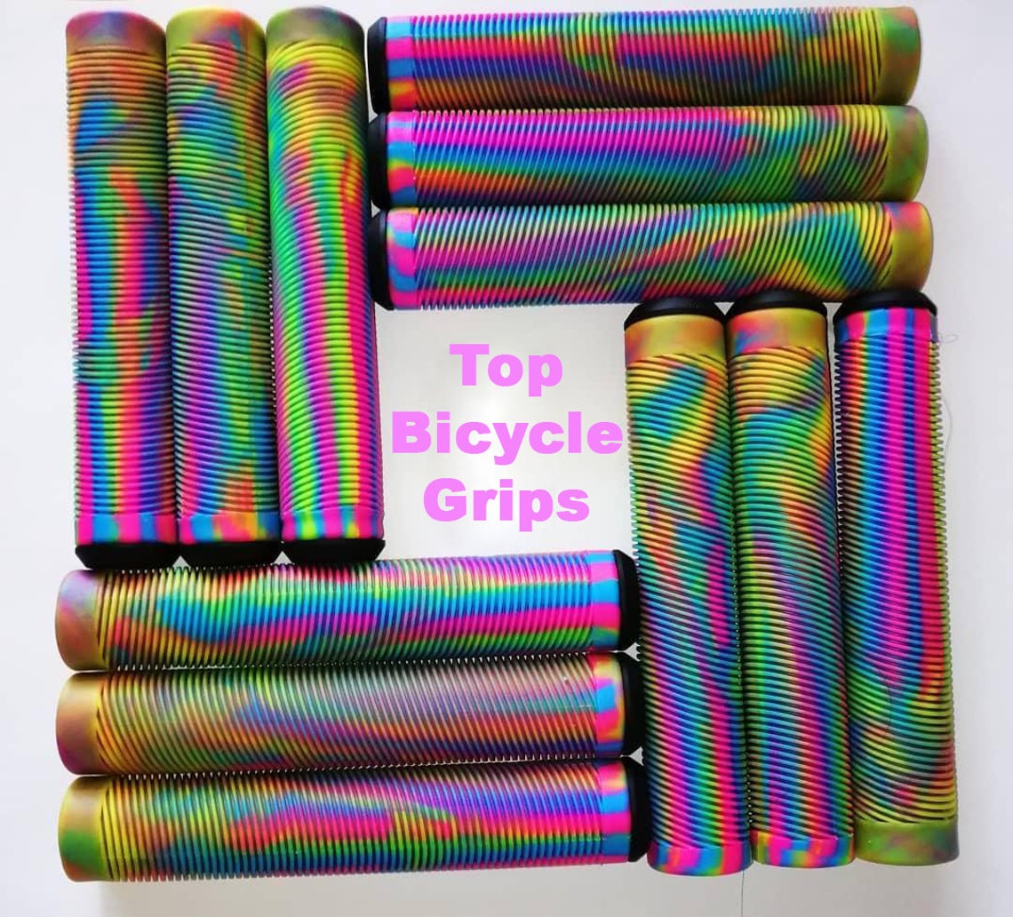 rainbow bike grips