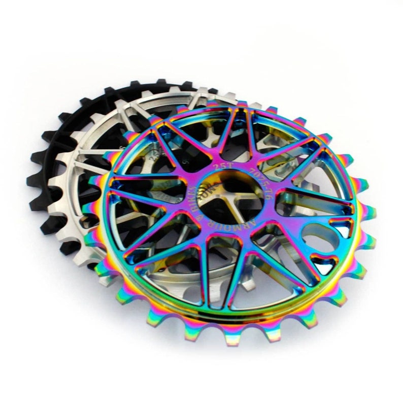Oil slick Sprocket 25T Singlespeed cog bike parts 1X Etsy