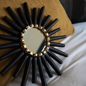 Peruvian Wall Mirror - Black Sunburst