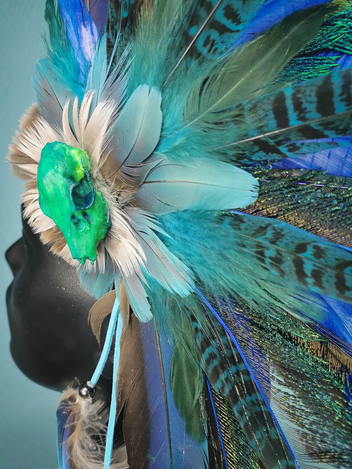 BLUE LAGOON Feather Hair Clipper Etsy 日本