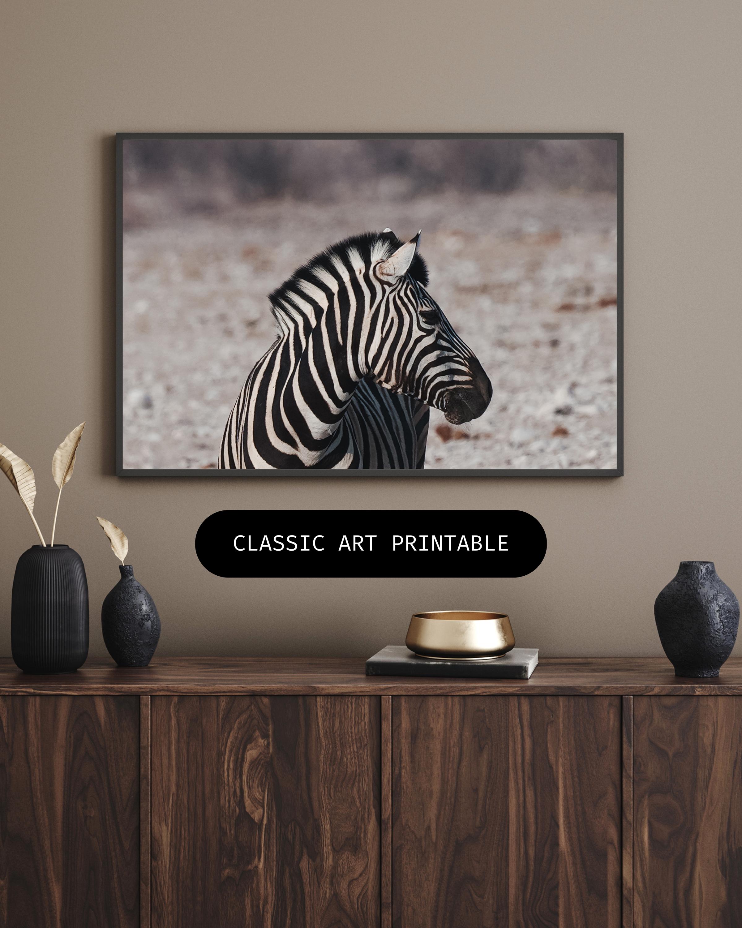 African Safari - Zebra Print Wall Art - Etsy