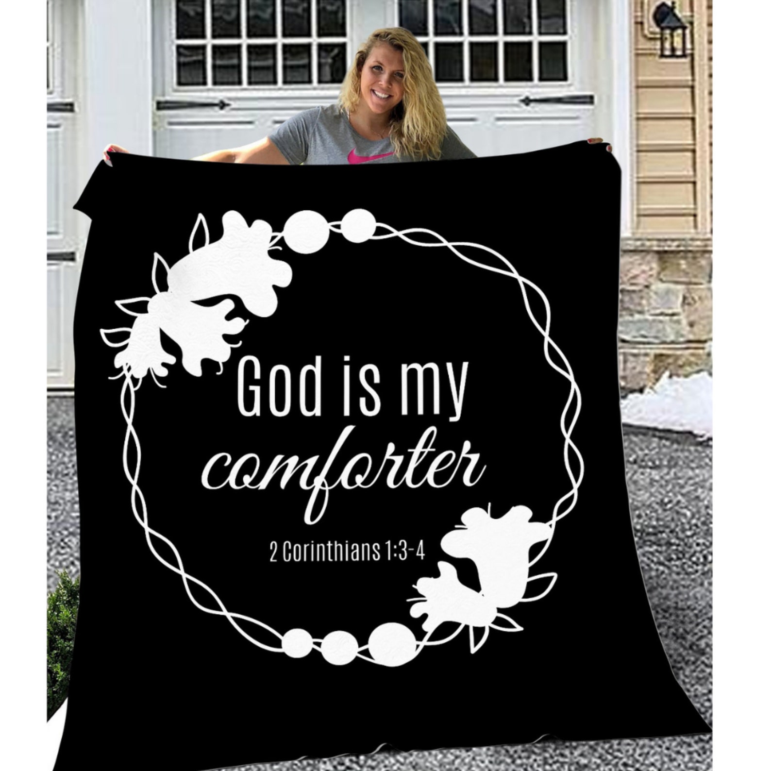Christian Gifts for Women, Fleece Blanket for Her, Bible Verse Gift