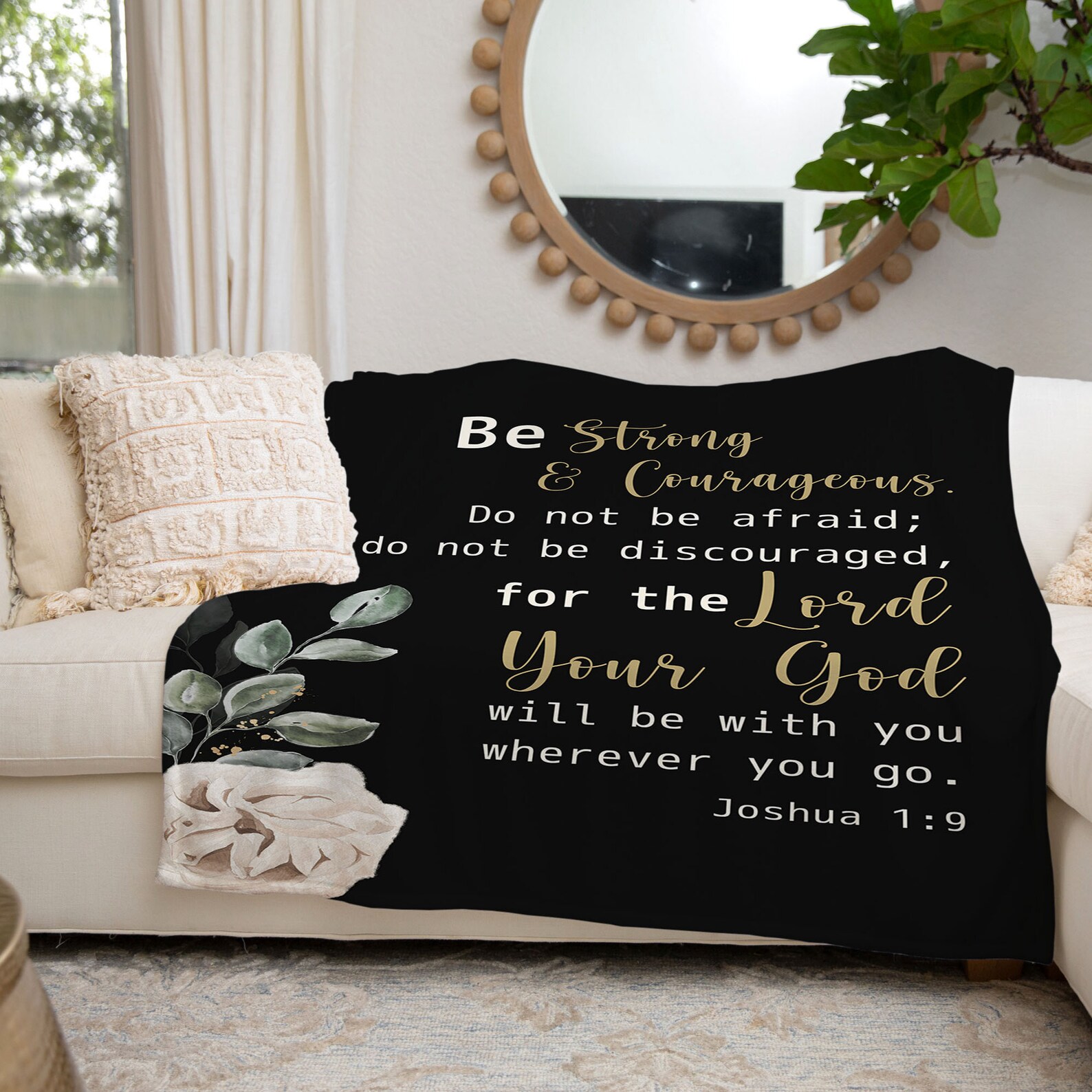 Joshua 19 Scripture Blanket Bible Verse Blanket Christian Etsy