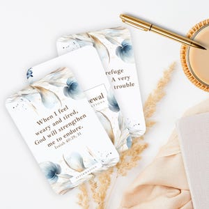 Tarjetas de afirmación cristiana para mujeres, tiempo diario con Dios, tarjetas imprimibles con frases de oración, tarjetas con versículos bíblicos de 4 x 6, regalos cristianos -BB01