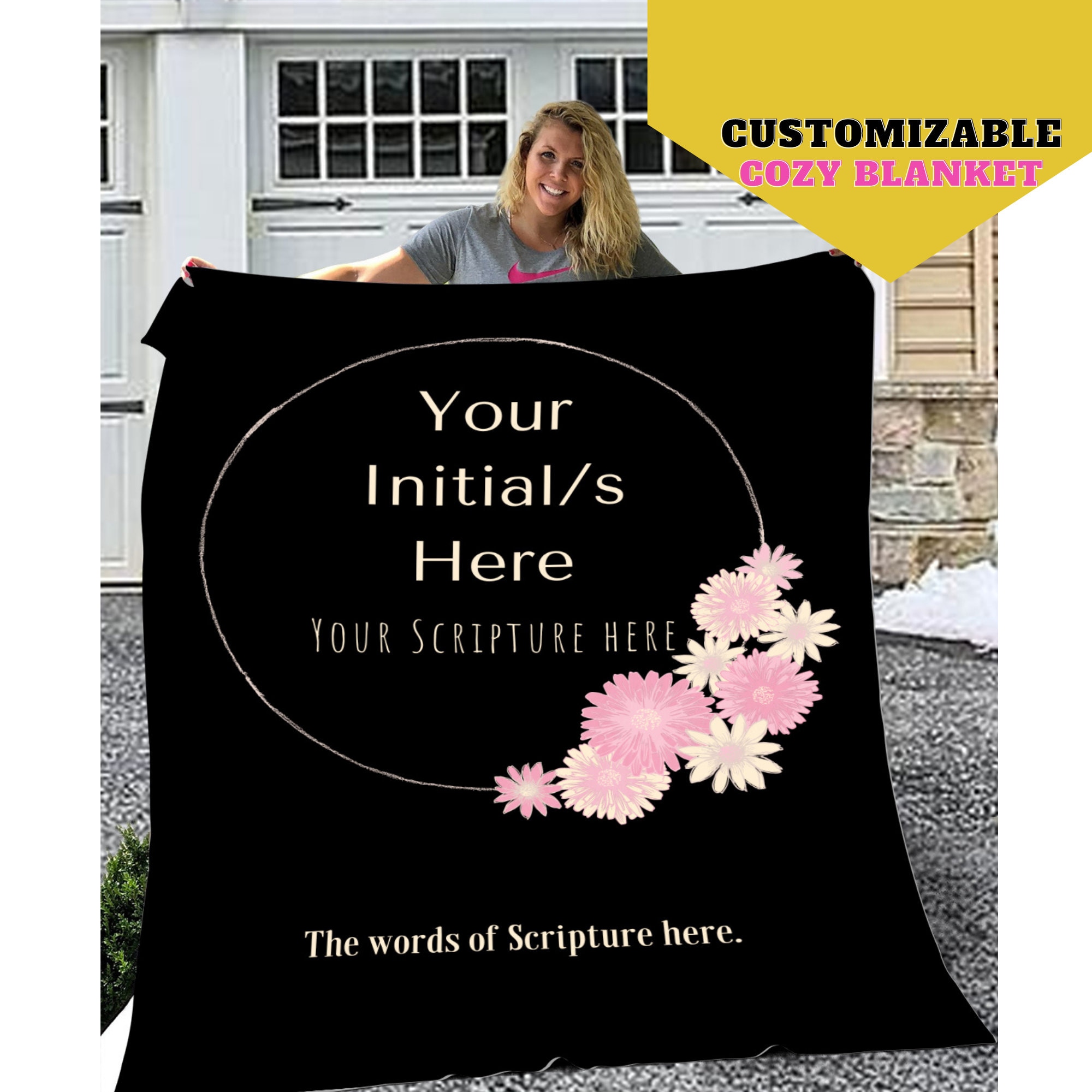Personalized Throw Blanket Custom Fleece Blanket Christian Etsy