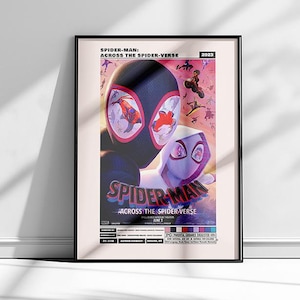 Spider-Man: Across the Spider-Verse (2023) | Vintage Retro Art Print | High-Quality Unframed Wall Art | Home Decor |