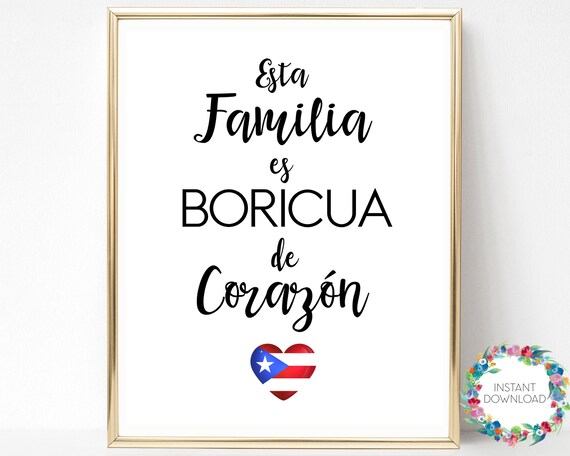 Boricua Puerto Rico Prints Frases En Espanol Digital Spanish Quote Good  Vibes Only Spanish Printable Wall Art Regalos En Espanol - Etsy UK