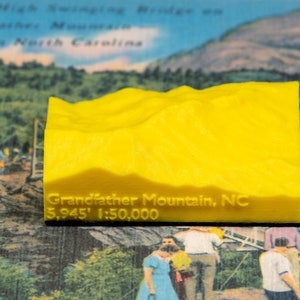 Grandfather Mountain Topographic 3D Printed Model