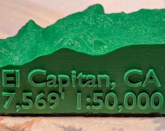 El Capitan Topographic 3D Printed Model
