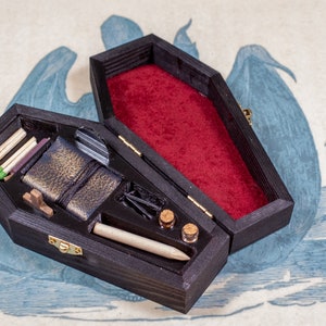 Miniature Vampire Killing Kit in Coffin Box