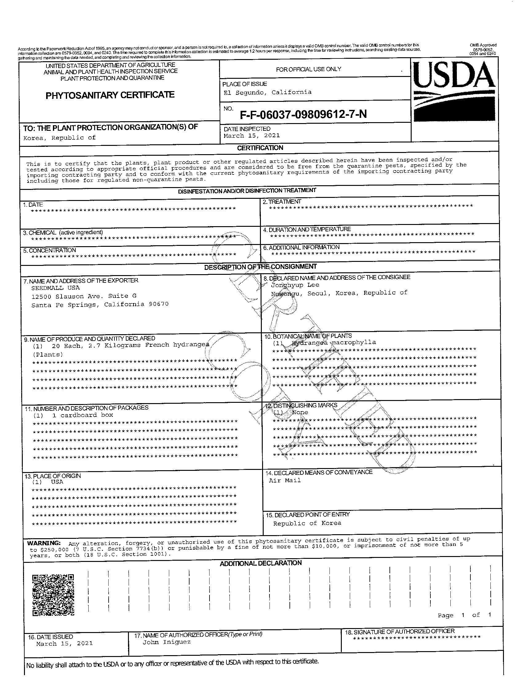 Phytosanitary Certification for International Purchases  Etsy