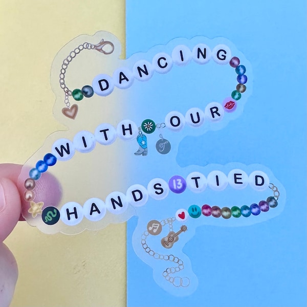 dancing with our hands tied friendship bracelet sticker