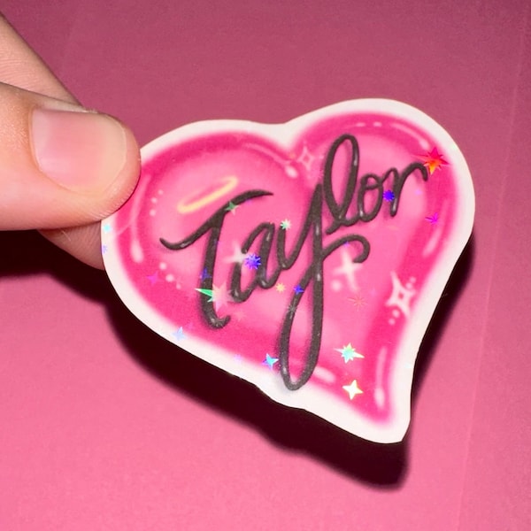 Taylor airbrush heart sticker