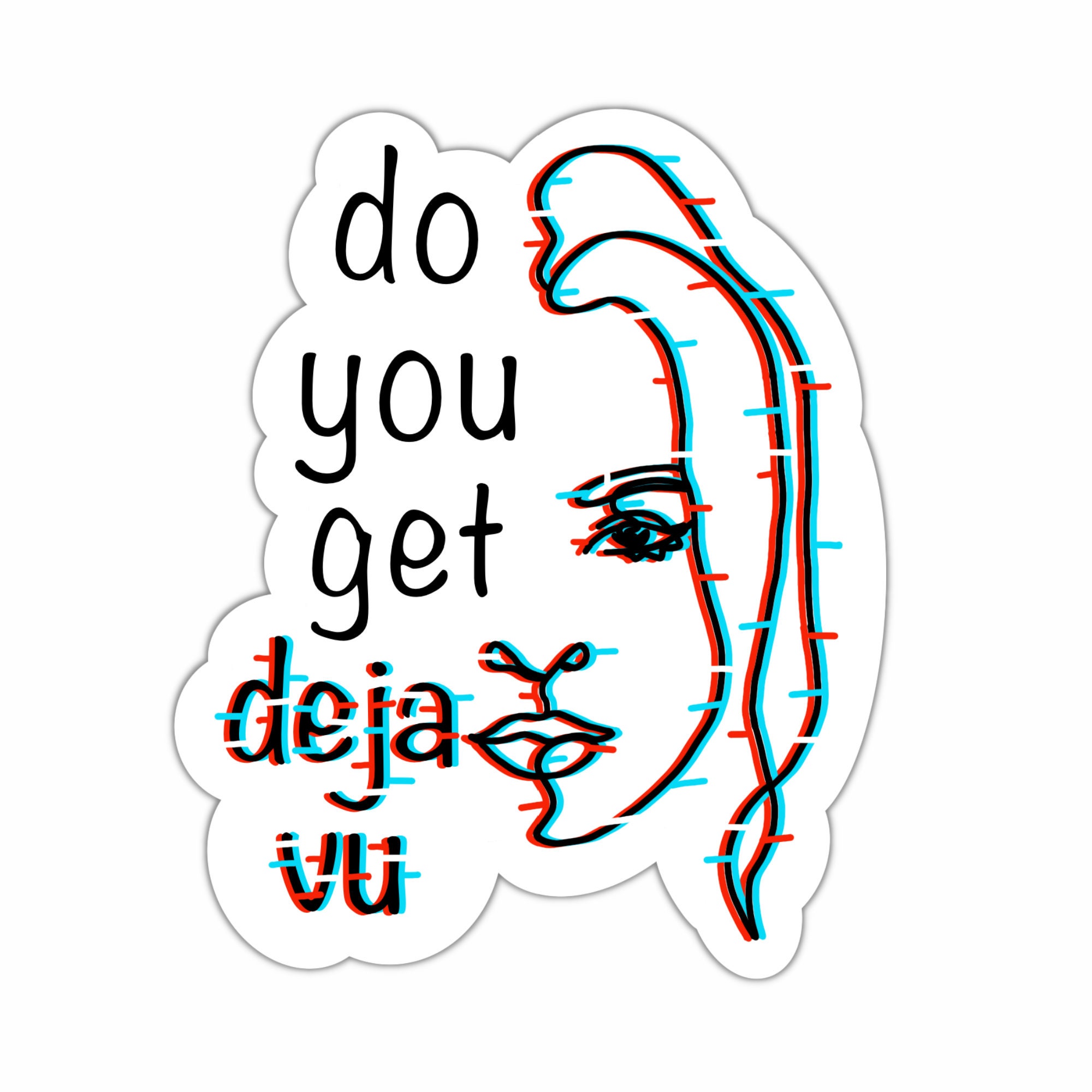 Deja Vu Sticker Etsy