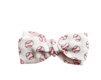 Baseball Hair Bow: Girls Sports Hair Clip