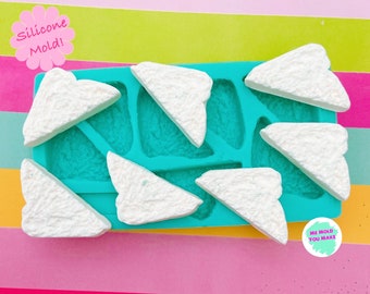 Silicone mold of bread slice triangles