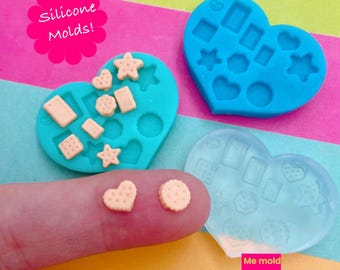 Silicone mold of miniature cookies