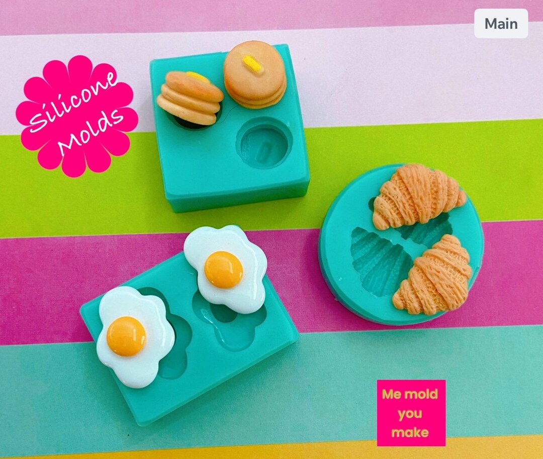 Bundle Pack of Breakfast Designed Silicone Mold for Diy Craft Creations ...