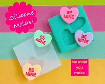 Candy conversation hearts silicone mold