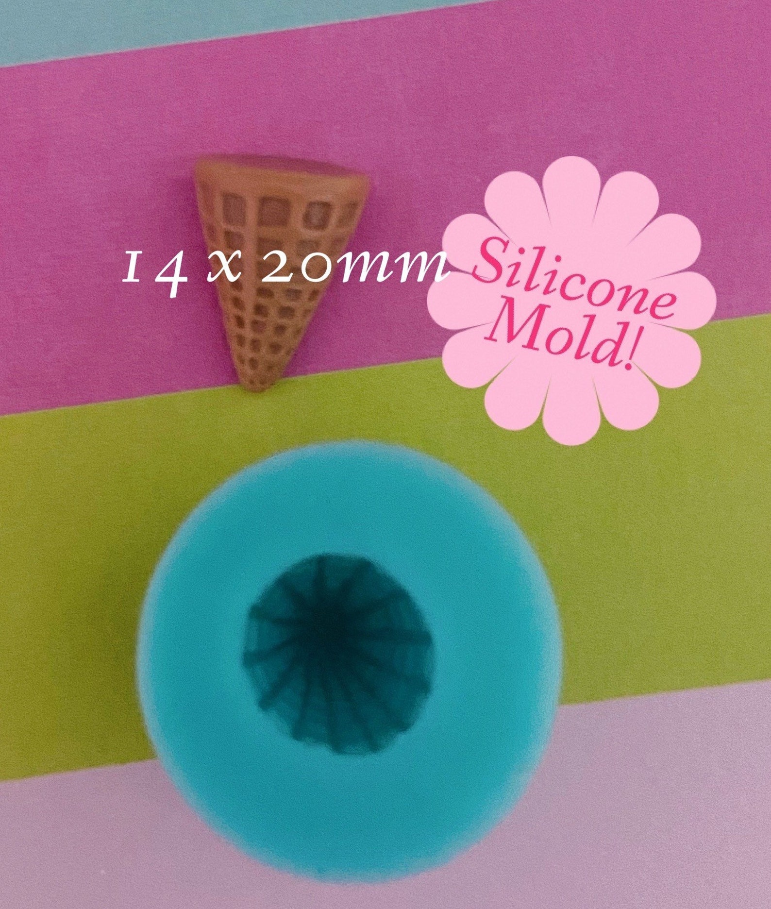 Miniature ice cream cone silicone mold/ mould Etsy