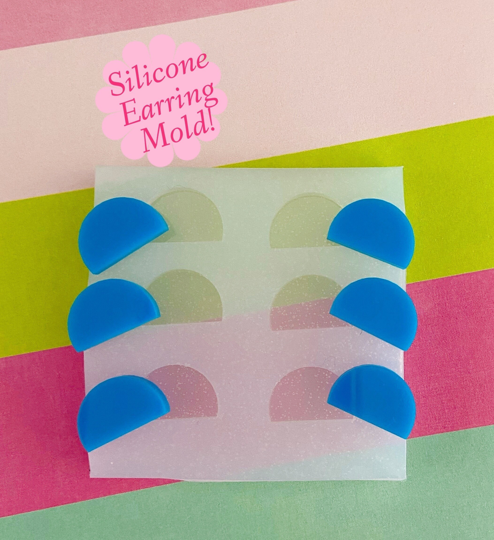 Silicone stud earring mold/ mould Etsy