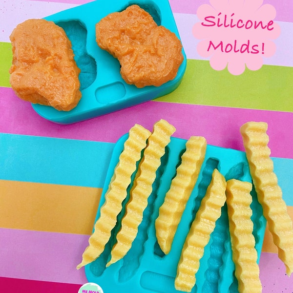 Silicone mold of chicken nuggets and chips