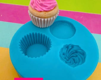 Mini cupcake silicone mold/ mould for diy craft creations and food related  applications