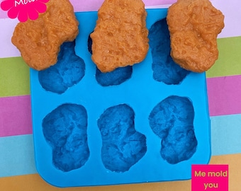 Silicone mold of chicken nuggets and chips